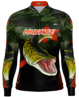 Brk Men’s Long Sleeve Fishing Shirt Camo Muskie UPF 30+ Sun Protection