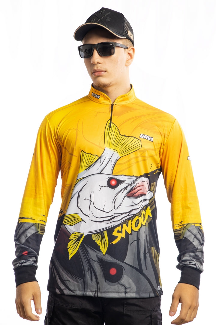  BRK Mens Long Sleeve Fishing Shirt Mahi Mahi UPF 30 Sun  Protection S Yellow : Clothing, Shoes & Jewelry