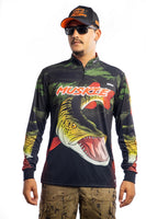 Brk Men’s Long Sleeve Fishing Shirt Camo Muskie UPF 30+ Sun Protection